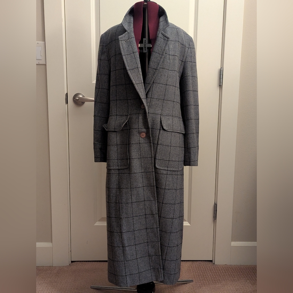 Pendleton Gray Plaid Trench Coat